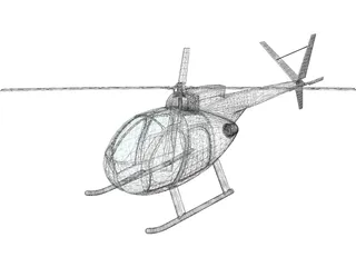 Hughes OH-6A Cayuse 3D Model preview