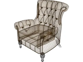 Single Sofa 3D Model preview