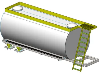 Oil Tanker Body 3D Model preview
