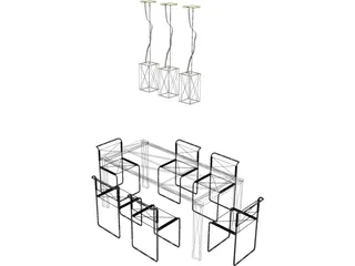 Kitchen Table 3D Model preview