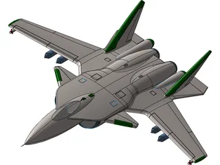 Sukhoi S-37 Berkut Jet 3D Model preview