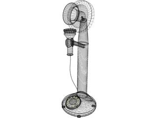 Vintage Telephone 3D Model preview