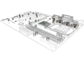 Motherboard 3D Model preview