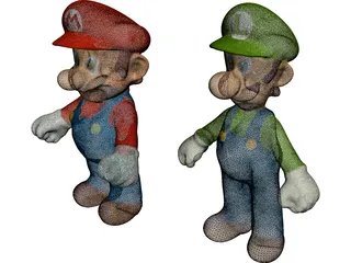 Mario and Luigi Brothers 3D Model preview