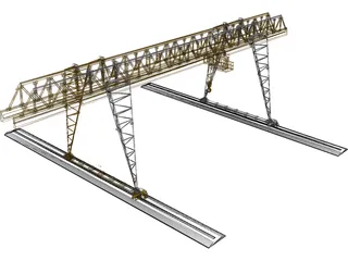 Gantry Crane 3D Model preview