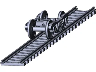 Freight Bogie 3D Model preview