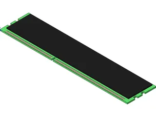RAM DDR3 Memory Module 3D Model preview