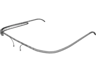 Google Glass 3D Model preview