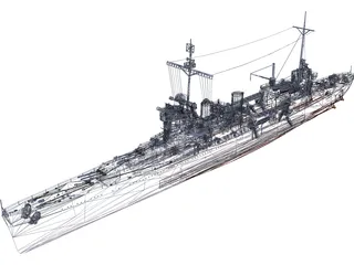 New Orleans class Heavy Cruiser 3D Model preview