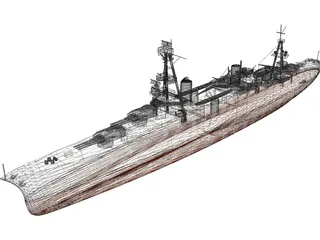 USS Chicago (CA-29) Northampton class Heavy Cruiser 3D Model preview