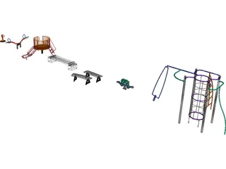 Playground Equipment 3D Model preview