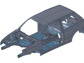 Volkswagen Golf Body 3D Model preview