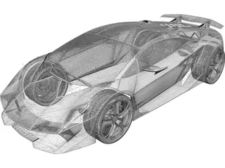 Lamborghini Sesto Elemento 3D Model preview