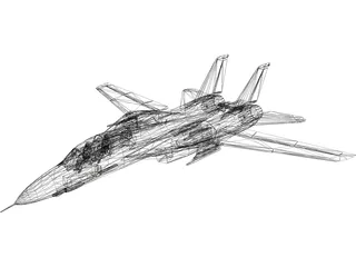 F-14A Tomcat 3D Model preview