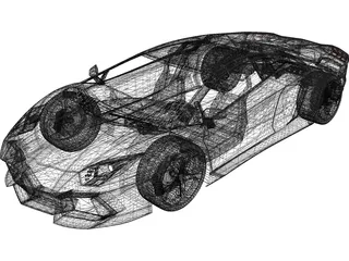 Lamborghini Aventador 3D Model preview