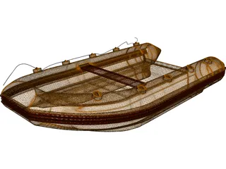 Zodiac Boat 3D Model preview