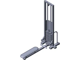 Cable Seated Low Row 3D Model preview