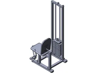 Leg Extension Equipment 3D Model preview