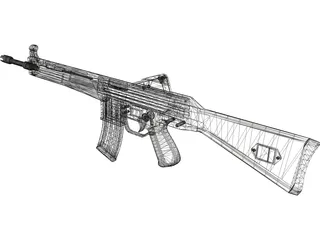Stoner Rifle 3D Model preview