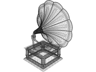 Gramophone 3D Model preview