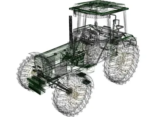 Tractor John Deere 1640 3D Model preview