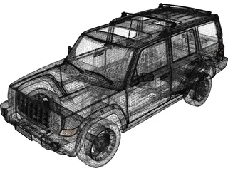 Jeep Commander (2007) 3D Model preview