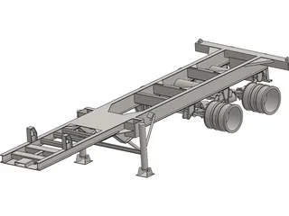 Trailer 18 Wheeler 3D Model preview
