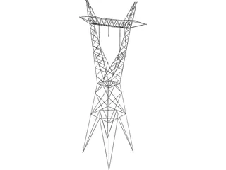 Transmission Tower 735kV 3D Model preview