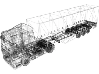 DAF XF 3D Model preview