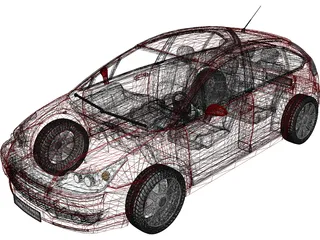 Citroen C4 3D Model preview