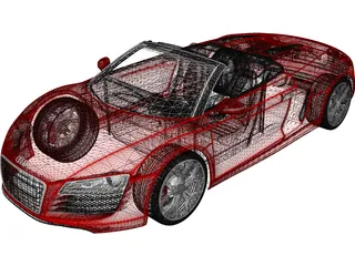 Audi R8 V10 Spyder (2012) 3D Model preview
