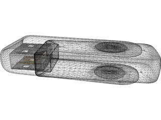 USB Flash Drive 3D Model preview