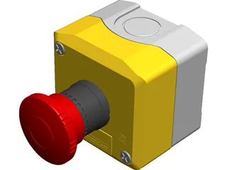 Emergency Stop Button 3D Model preview