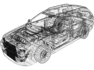 Volvo V40 Estate 3D Model preview