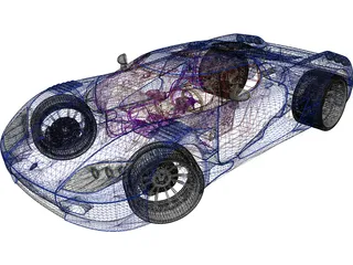 Koenigsegg CC (2008) 3D Model preview