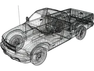 Chevrolet S10 Pickup 3D Model preview