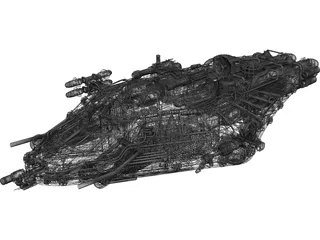 Spaceship 3D Model preview
