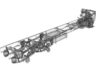 Truck Chassis and Suspension 3D Model preview