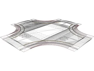 Junction 2-Way 3D Model preview