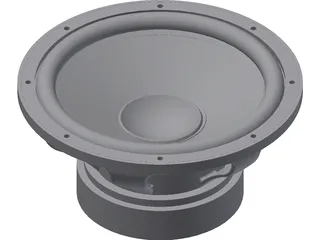 Subwoofer Bass Driver 12 inch 3D Model preview