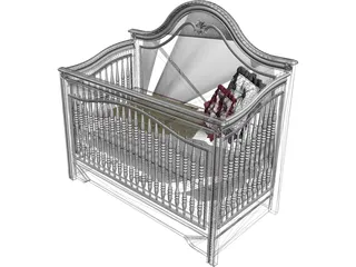 Baby Bed 3D Model preview