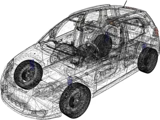 Fiat Sedici (2011) 3D Model preview