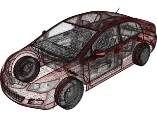 Honda Civic Sedan VIII 3D Model preview