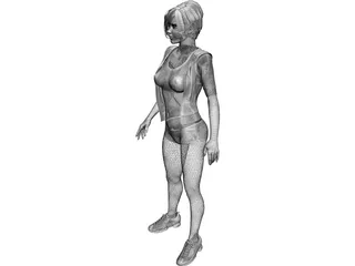 Girl Beauty 3D Model preview