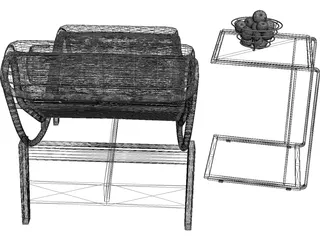 Chair Lounge 3D Model preview