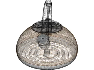 Euro Retro Teapot 3D Model preview