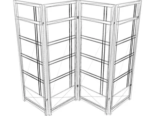 Oriental Panel 3D Model preview