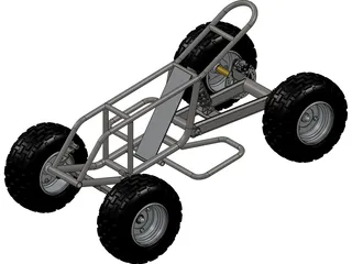 Mini ATV Chassis 3D Model preview