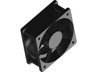 Axial Flow Fan 3D Model preview