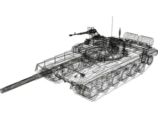T90 Russian Tank 3D Model preview